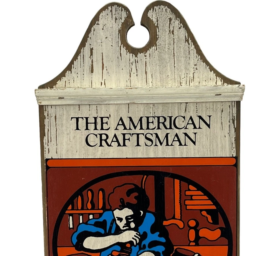 JL Steel Cabinetmaker Wooden Plaque Vintage Americana Craftsman Sign Retro Art - Image 2 of 4