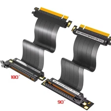 PCIE 4.0 Extension Cable, 16x Shielded High Speed GPU Riser Cable with PCIE Port