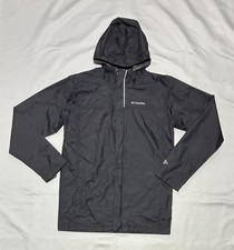 Columbia Jacket Boys XL Black Omni-Tech Hooded Waterproof Rain Reflective