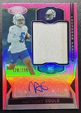 2024 Panini Certified Freshman Fabric Mirror Signatures Anthony Gould Pink /299