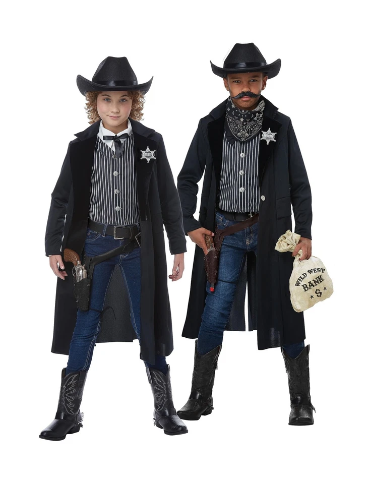 Disfraz de pistolero del Salvaje Oeste X-Grande negro envío rápido para niños Foto 2 de 4
