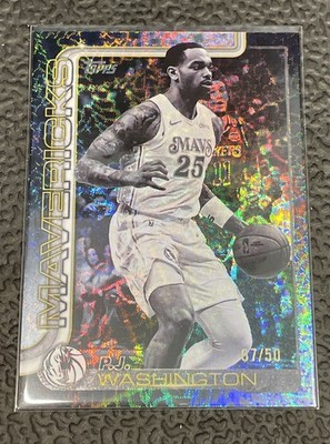 2025-26 Topps- P.J. Washington Jr Blackout Target Exclusive /50 SSP #173