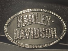 TITLE:Harley Davidson Women's Marquee Rhinestone Belt Buckle HDWBU10309 New
