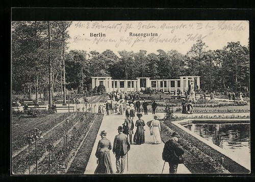 Berlin-Tiergarten, Im Tiergarten, Rosengarten, Ansichtskarte 1927