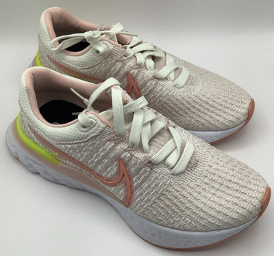 Nike Women's React Infinity Size 8.5 Sail Light Madder Root DD3024-102