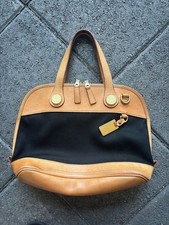 Vintage Dooney Bourke Canvas Cabriolet Domed Satchel Bag Made in USA