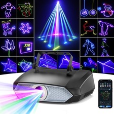 2W Laser RGB 3D Animé Projecteur APP DIY DMX Faisceau DJ Disco Scène KTV Fête