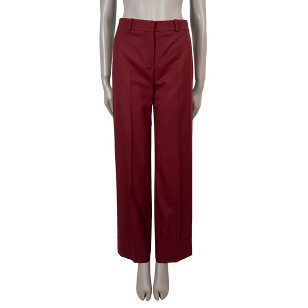 73935 auth LORO PIANA dunkelrot Kaschmir 2021 WEITES BEIN Hose 40 S