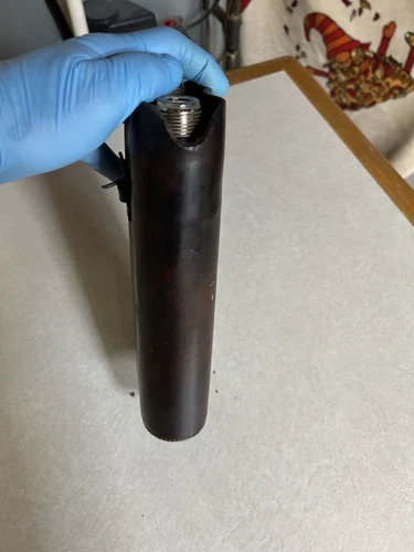 Antique Double Barrel Leather Flask ,Crystal Inserts/Silver Caps Extremely Rare - Picture 13 of 20