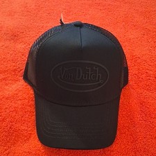 VON DUTCH BLACK TRUCKER HAT MESH BACK ADJUSTA...