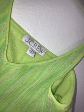 J. Crew Limited Edition MIDI Striped Sweater Dress Kiwi Frosty Buttermilk M-NWOT