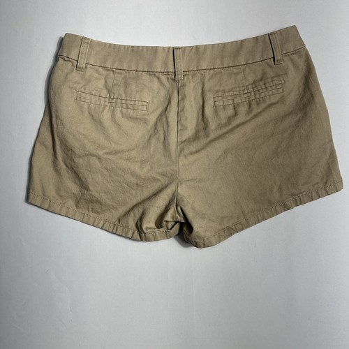 J. Crew Factory pantaloncino donna kaki 3,5" taglia 10 cotone marrone preppy piatto davanti - Foto 6 di 6