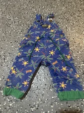 Vintage Osh Kosh B Gosh Ocean Surf Fish Overalls Blue Vestbak 12 Months 90s USA