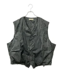 ISSEY MIYAKE MEN Punching Gillet Vest Size M Black Polyester Casual Pre-owned