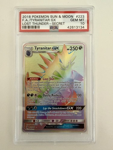 Tyranitar-GX graded PSA 10 for sale on eBay