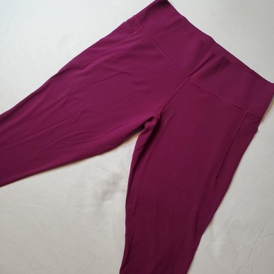 Athleta Womens Size 3X Salutation Stash Pocket 7/8 Tight Magenta Pink 532566