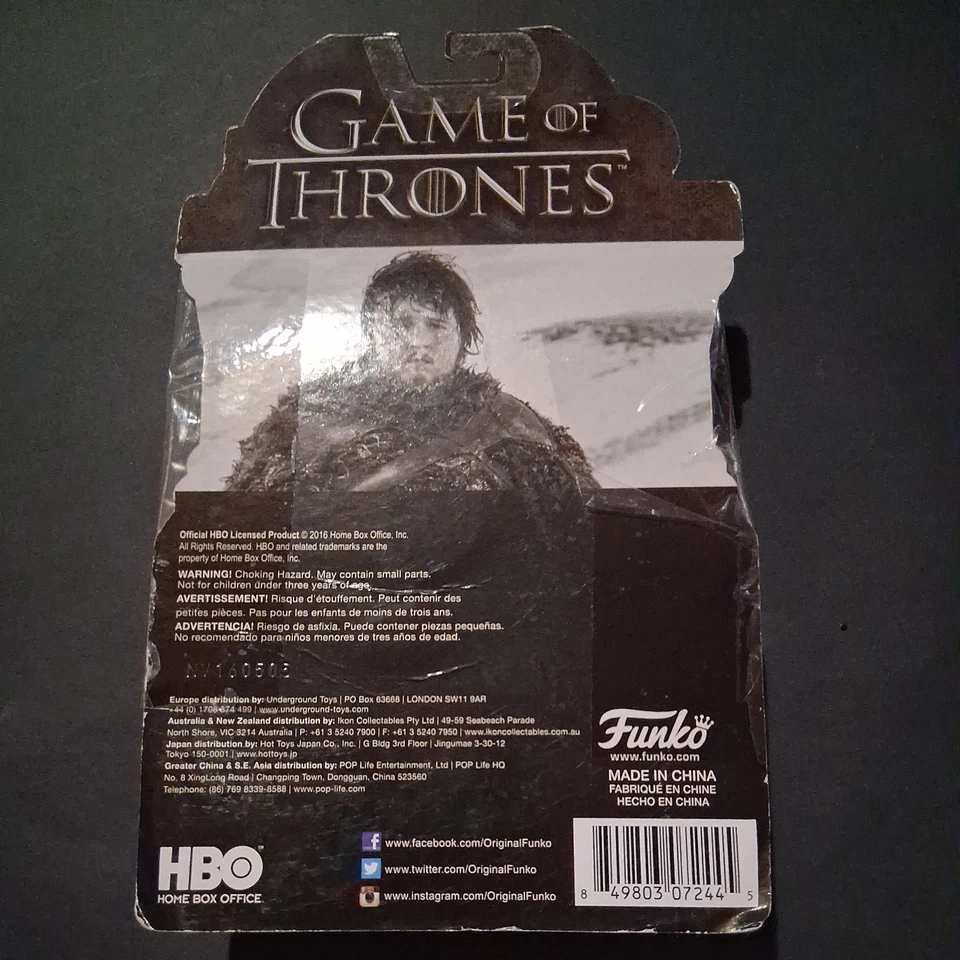 Figura de acción Samwell Tarly Juego de Tronos con ballesta Funko GoT HBO NUEVO NUEVO EN PAQUETE Foto 2 de 2
