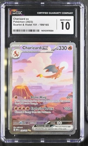 2023 Pokemon 151 Charizard ex 199/165 SIR GEM MINT CGC 10