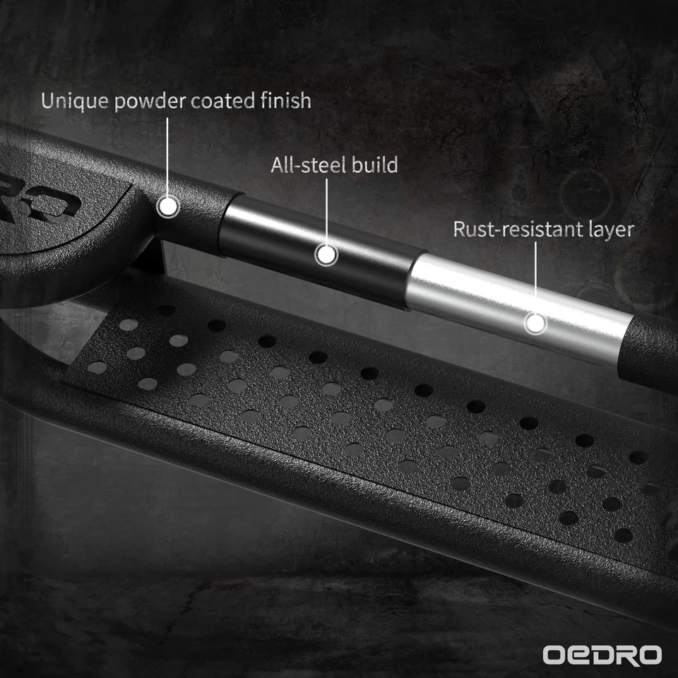 Drop Side Step Running Boards for 2020-2025 Jeep Gladiator JT w/ Tri-Raised Step Foto 4 de 4