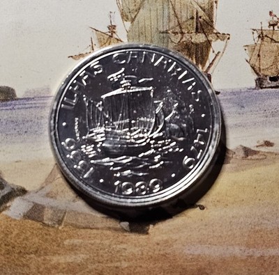 PORTUGAL  100 ESCUDOS 1989 BU ''CANARY ISLANDS '' SILVER COMMEM OGP