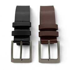 Classic Genuine Leather Belt Black Brown Width 1.5" American Handmade
