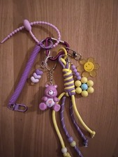 Lot de 2 bijoux de sac / porte-clés Bisounours, fait main, neuf