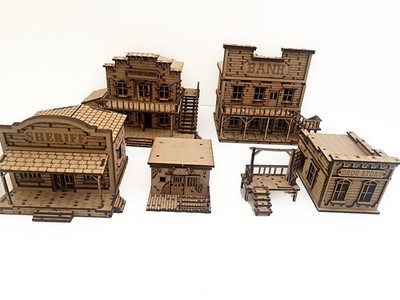 Wild West Set 3: Law and Order. Sheriff, Gefängnis, Galgen, Bank, Drogerie