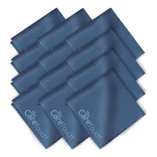 Care Touch Eyeglass Cleaning Cloth - 12 Pack of 6x7 Inch (Pack 12), Navy 