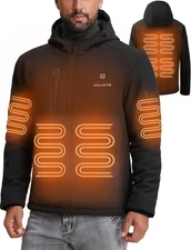 Heated Jacket for Men with 12V/20000Mah Battery Pack, Men'S Winter Jackets Soft 