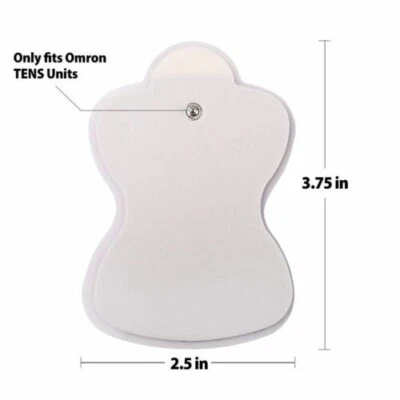 50-Pack Replacement Electrode Pads For TENS Units & Massagers - Snap-On Design