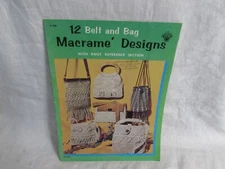VTG 1971 Macrame Designs PATTERN BOOK 12 belt and bag purse knot reference craft