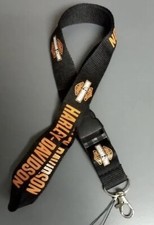 Harley Davidson Keychain Key Fob Lanyard Black And orange Motorcycle Gift