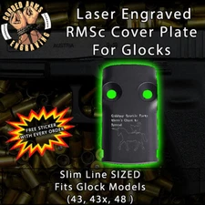 Sparkle Farts Engraved RMSc Cover Plate for Glock43, 43x, 48 (NOT MOS)
