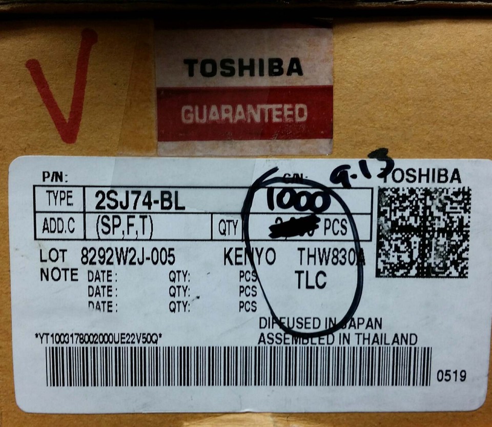 Toshiba 2SJ74 LAB MATCHED QUAD to 0.03mA / 4mV (