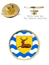 Hertfordshire County Flag 26mm Metal Lapel Domed Pin Badge