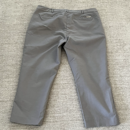 Michael Kors Womens Gray Chino Mid-Rise Flat Front Ankle Pants Size 12 Pockets - Picture 8 of 9