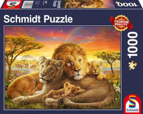1000 Teile Schmidt Spiele Puzzle Kuschelnde Löwenfamilie 58987 - Bild 1 von 2
