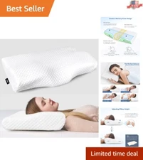 Adjustable Height Orthopedic Neck Pillow for All Sleepers - Customizable Comfort