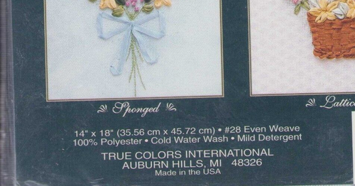 True Colors Chantilly Cross stitch Embroidery Fabric 10001 28 ct Evenweave Pink - Picture 3 of 4