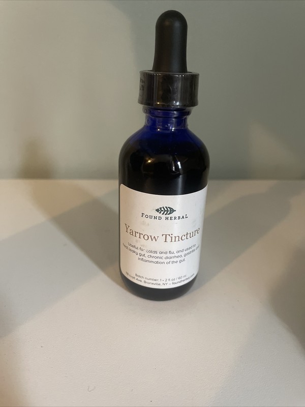 Found Herbal Yarrow Tincture Cold Flu Leaky Gut Diarrhea Gastritis Inflammation