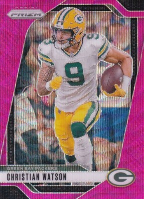 2024 Prizm Football Christian Watson Pink Wave Prizm #103 Packers PWE