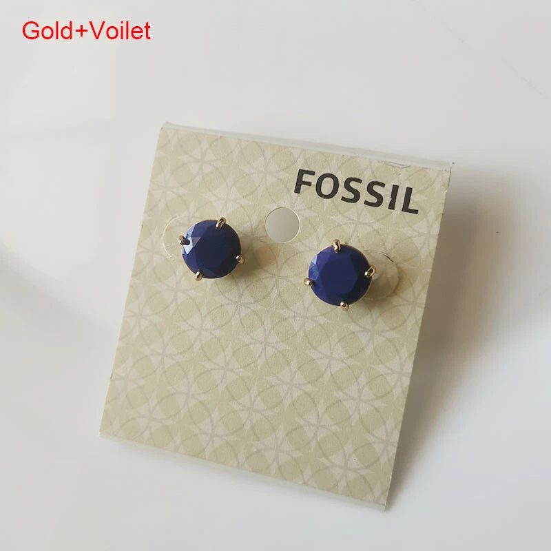 Nuevos aretes redondos fósiles regalo moda mujeres fiesta joyería 3 colores elegidos Foto 2 de 4