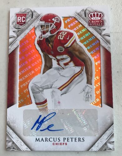 2015 Panini Crown Royale Marcus Peters 1/15 EBAY 1/1 Premier Date #144 AUTO RC - Picture 1 of 2