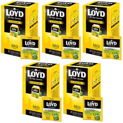 5 x HORECA LOYD Ceylon Black Tea 20 envelopes 5 x 40g / 200g