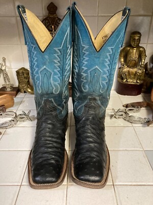Vintage Anderson Bean Cowboy Boots Men Size 13 Black Leather Western Pointed Toe s-l400.jpg main image 4