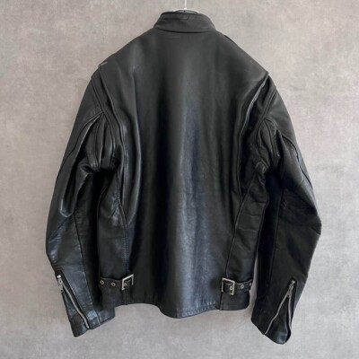 Schott 641 90's Single riders Leather Jacket Men Black Size 36