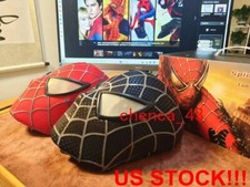 US  1:1 Spiderman Tobey Maguire Hood Mask Handmade 3D Headwear Adult Wearable