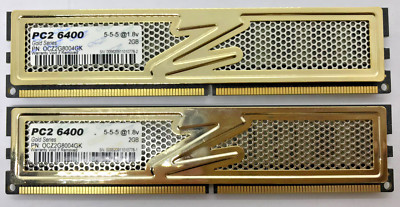OCZ Gold Series 4GB (2x2GB) DDR2 OCZ2G8004GK PC2 6400 5-5-5 1.8v #R2419