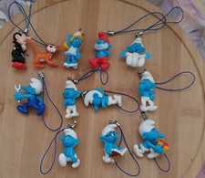 SMURFS Phone Charms Straps Figurines Toy X 12
