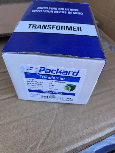 Packard PF42450 Class II Foot Mount 120/208/240V-480V, 50VA Transformer (NEW)
